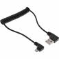 Preview: InLine® USB DUAL+ KFZ-Ladeset Stromadapter mit 1m Spiralkabel 12/24VDC zu 5V DC/2.1A