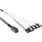Preview: InLine® Mini SAS HD Kabel SFF-8643 zu 4x SATA + Sideband 0,5m