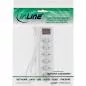Preview: InLine® Steckdosenleiste SCHWEIZ 6-fach mit Schalter 1,5m weiß
