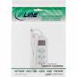 Preview: InLine® Steckdosenleiste SCHWEIZ 3-fach mit Schalter 1,5m weiß