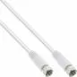 Preview: InLine® SAT-Anschlusskabel 2x geschirmt 2x F-Stecker 75dB weiß 15m
