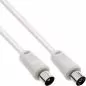Preview: InLine® Antennenkabel 2x geschirmt 75dB weiß 1m