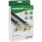 Preview: InLine® Premium Antennenkabel gewinkelt 4x geschirmt 110dB schwarz 10m