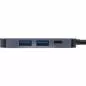 Preview: InLine® Multifunktions-Hub USB 3.2 Gen.1 2x USB-A 5Gb/s + HDMI 4K/30Hz + USB Typ-C PD 87W Aluminium grau