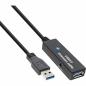 Preview: InLine® USB 3.2 Gen.1 Aktiv-Verlängerung, Stecker A an Buchse A, schwarz, 15m