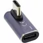 Mobile Preview: InLine® USB4 Adapter, USB Typ-C Stecker/Buchse vertikal rechts/links gewinkelt, Aluminium, grau