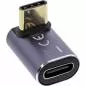Mobile Preview: InLine® USB4 Adapter, USB Typ-C Stecker/Buchse oben/unten gewinkelt, Aluminium, grau