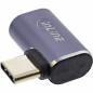 Preview: InLine® USB4 Adapter, USB Typ-C Stecker/Buchse rechts/links gewinkelt, Aluminium, grau