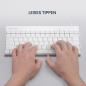 Preview: Perixx PERIDUO-212 DE Mini USB-Tastatur und Maus Set weiß
