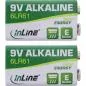 Preview: InLine® Alkaline High Energy Batterie 9V Block 6LR61 2er Blister