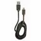 Preview: LC-Power LC-C-USB-Lightning-1M-6 (MFI) USB A zu Lightning Kabel, Metall schwarz, 1m