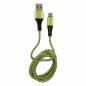Preview: LC-Power LC-C-USB-TYPE-C-1M-7 USB A zu USB Typ-C Kabel, grün/grau, 1m