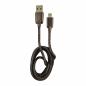 Preview: LC-Power LC-C-USB-MICRO-1M-6 USB A zu Micro-USB Kabel, Metall schwarz, 1m