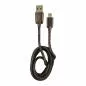 Mobile Preview: LC-Power LC-C-USB-MICRO-1M-6 USB A zu Micro-USB Kabel, Metall schwarz, 1m