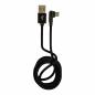 Preview: LC-Power LC-C-USB-MICRO-1M-2 USB A zu Micro-USB Kabel, schwarz, gewinkelt, 1m
