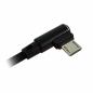 Preview: LC-Power LC-C-USB-MICRO-1M-2 USB A zu Micro-USB Kabel, schwarz, gewinkelt, 1m