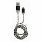 Preview: LC-Power LC-C-USB-Lightning-1M-8 (MFI) USB A zu Lightning Kabel, schwarz/silber, 1m