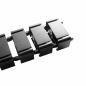 Preview: InLine® Kabelkanal flexibel für höhenverstellbare Tische 4 Kammern 68x36mm max. 1,28m schwarz
