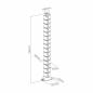 Preview: InLine® Kabelkanal flexibel vertikal für Tische 2 Kammern 0,80m weiß