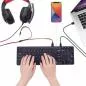 Preview: Perixx PERIBOARD-615 B Kabellose und kabelgebundene 3-in-1-Tastatur für mehrere Geräte Ultra Slim mit Scherentasten Integrierter Hub schwarz