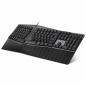 Preview: Perixx PERIBOARD-535 DE RD Kabelgebundene ergonomische mechanische Tastatur - flache rote lineare Schalter