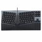 Preview: Perixx PERIBOARD-335 DE BL, Kabelgebundene ergonomische mechanische kompakte Tastatur - flache blaue Klickschalter
