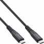 Preview: InLine® USB4 Kabel USB Typ-C Stecker/Stecker PD 240W 8K60Hz TPE schwarz