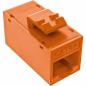Preview: 8er Pack InLine® Keystone RJ45 Buchse/Buchse ungeschirmt Cat.6A orange