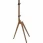 Preview: TV-Standfuß woodstand – Dreibein – 45"–65" – Massivholz Walnuss – mit Kabelmanagement
