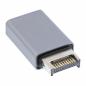 Preview: InLine® USB 3.2 Adapter, intern USB-E Frontpanel Stecker zu USB-A Buchse