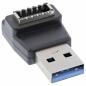 Preview: InLine® USB 3.2 Adapter, USB-A Stecker zu intern USB-E Frontpanel Buchse