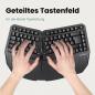 Preview: Perixx PERIBOARD-613 DE B, Kabellose kompakte ergonomische Tastatur, schwarz