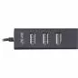 Preview: InLine® USB 2.0 Hub, 4 Port, schwarz, Kabel 30cm, schmale Bauform
