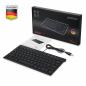 Preview: Perixx PERIBOARD-429 DE, kabelgebunden, USB Mini Tastatur mit Hintergrundbeleuchtung, schwarz