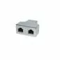 Preview: RJ45 Y-Adapter Cat.5e – Buchse auf 2× Buchse, geschirmt
