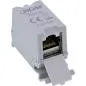 Preview: Cat.6A RJ45 Doppelkupplung für Hutschiene – 10G-tauglich, geschirmt