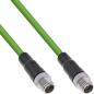 Preview: Industrie Netzwerkkabel M12 8-Pin X-kodiert – Cat 6A Verbindungskabel, PUR