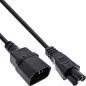 Preview: InLine® Netzkabel, C14 Kupplung auf C5 Stecker, schwarz