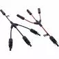 Preview: Solarkabel Y-Verteiler 3-fach Set (2×0,36 m, Schwarz/Rot, 4 mm²)