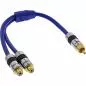 Preview: Cinch-Y-Kabel Premium – 1x Cinch Stecker auf 2x Cinch Buchse, 0,25 m