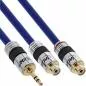 Preview: Audio Adapterkabel Premium – 3,5 mm Klinke Stecker auf 2x Cinch Buchse, 0,25 m