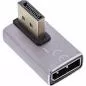 Preview: DisplayPort 1.4 Adapter – Stecker auf Buchse, 90° vertikal rechts, 8K UHD