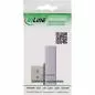 Preview: DisplayPort 1.4 Adapter – Stecker auf Buchse, 90° vertikal links, 8K UHD