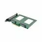 Preview: PCIe Karte zu 2x intern U.2 NVMe SFF-8639 – Bifurcation, PCIe x8, breit
