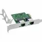Preview: Gigabit Netzwerkkarte mit 2x RJ45, PCIe x1, inkl. Low-Profile-Blech