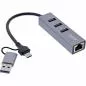 Preview: 4in1 USB-Hub mit Gigabit LAN – USB-C & USB-A, Aluminium Preview: 4in1 USB-Hub mit Gigabit LAN – USB-C & USB-A, Aluminium