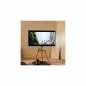 Preview: TV-Standfuß woodstand II – Dreibein – 43"–65" – mit Ablage & Kabelmanagement