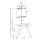 Preview: TV-Standfuß woodstand II – Dreibein – 43"–65" – mit Ablage & Kabelmanagement