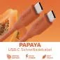 Preview: USB-C Schnellladekabel – 100W – Silikon – Papaya (orange) Preview: USB-C Schnellladekabel – 100W – Silikon – Papaya (orange)