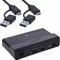 Preview: USB-C Switch für 2 PCs mit 4-Port USB-Hub, USB 3.2 Gen.1, Schwarz